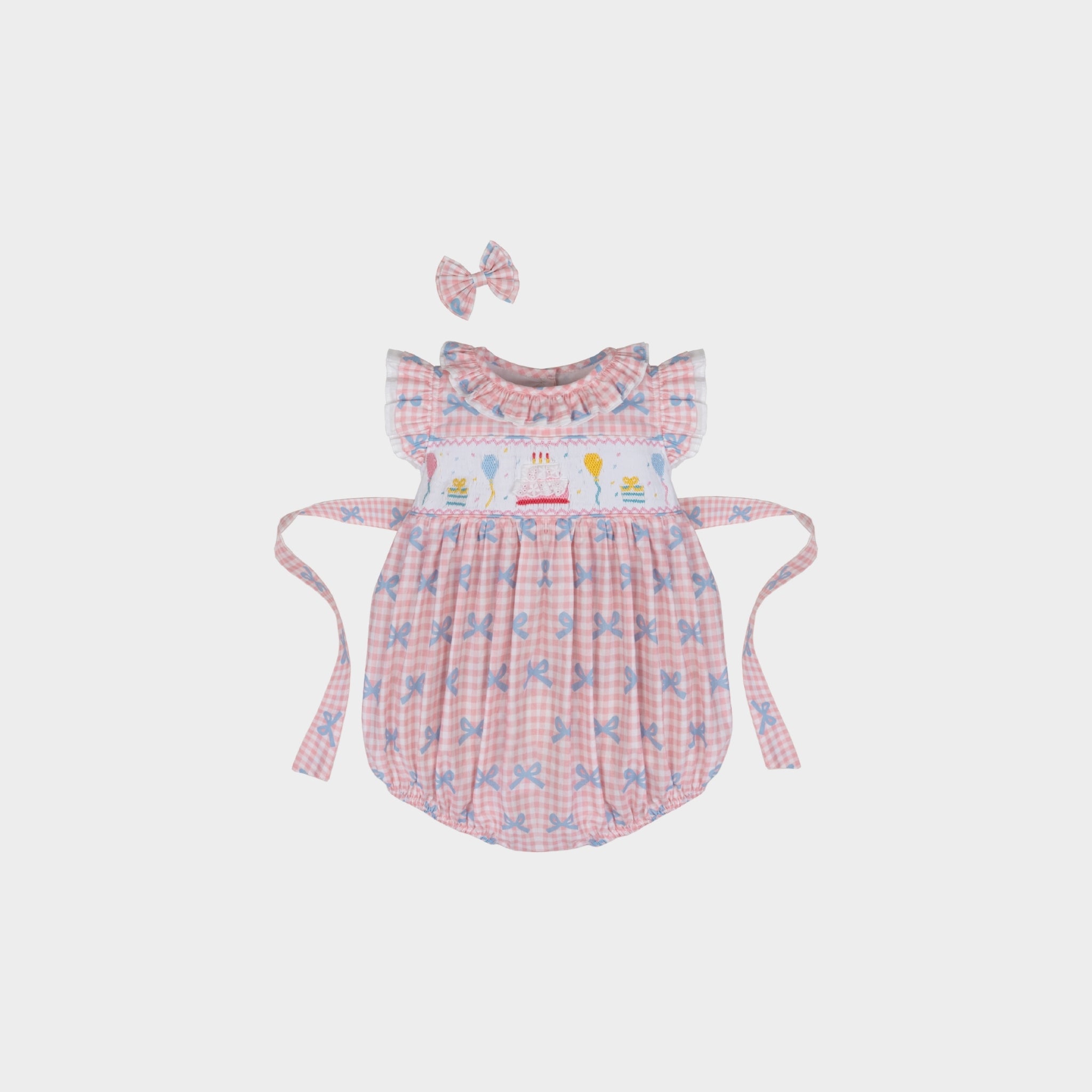 Hand Smocked Birthday Cake Bubble