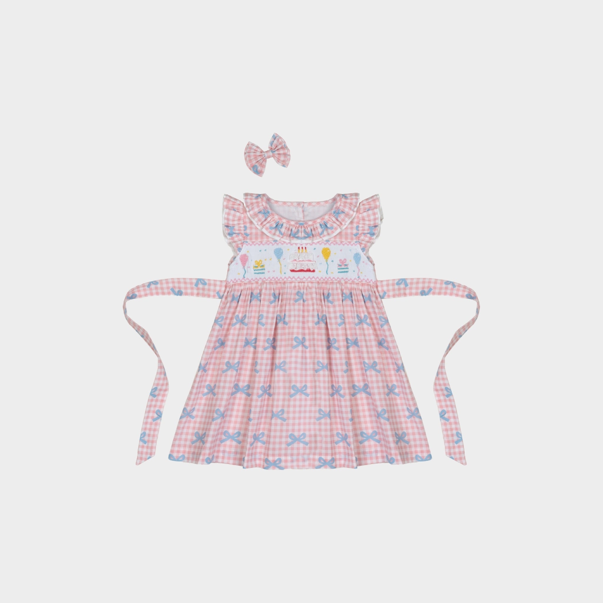Hand Smocked Birthday Cake Dress